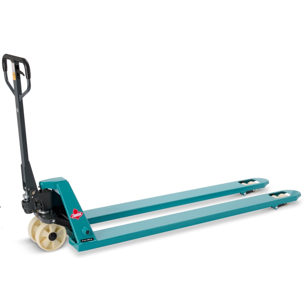 Produktabbildung Nr. 1: Handhubwagen Ameise® PTM 2.0, Tragfähigkeit 2.000 kg, Gabellänge 1.800 mm, Nylon, Tandemrollen