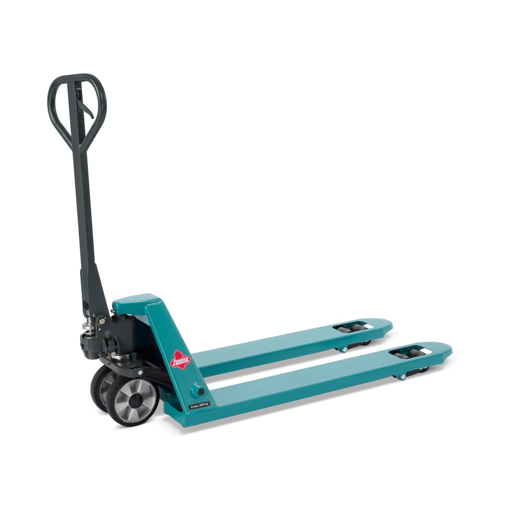 Handhubwagen Ameise® PTM 2.0, Tragfähigkeit 2.000 kg, Gabellänge 1.150 mm, Vollgummi/Polyurethan, Tandemrollen Produktabbildung: Handhubwagen Ameise® PTM 2.0, Tragfähigkeit 2.000 kg, Gabellänge 1.150 mm, Vollgummi/Polyurethan, Tandemrollen
