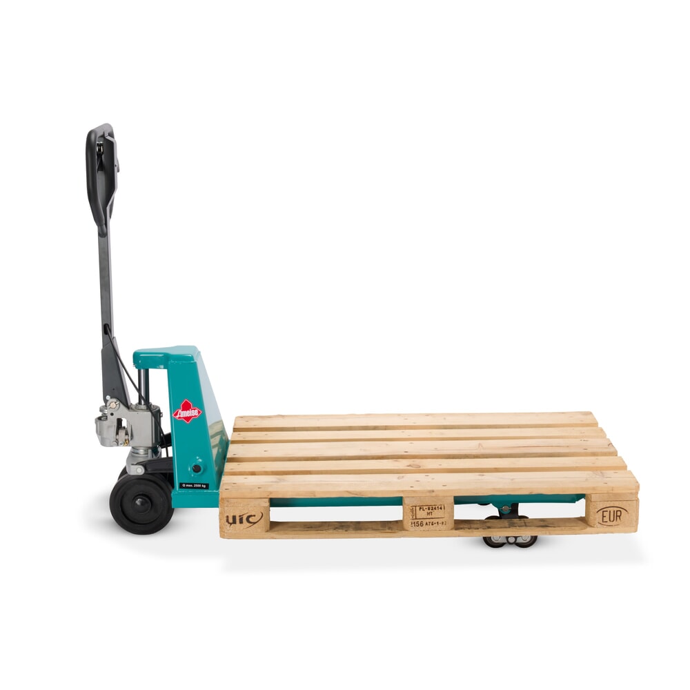 Produktabbildung Nr. 4: Handhubwagen Ameise® PTM 2.5 mit Handbremse, Tragfähigkeit 2.500 kg, Gabellänge 1.150 mm, Vollgummi/Polyurethan, Tandemrollen
