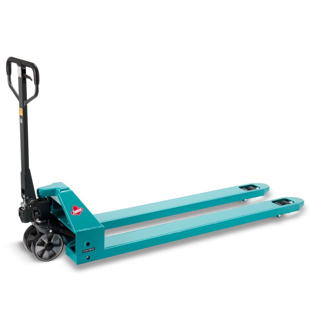Produktabbildung: Handhubwagen Ameise® PTM 3.5, Tragfähigkeit 3.500 kg, Gabellänge 1.800 mm, Polyurethan, Tandemrollen