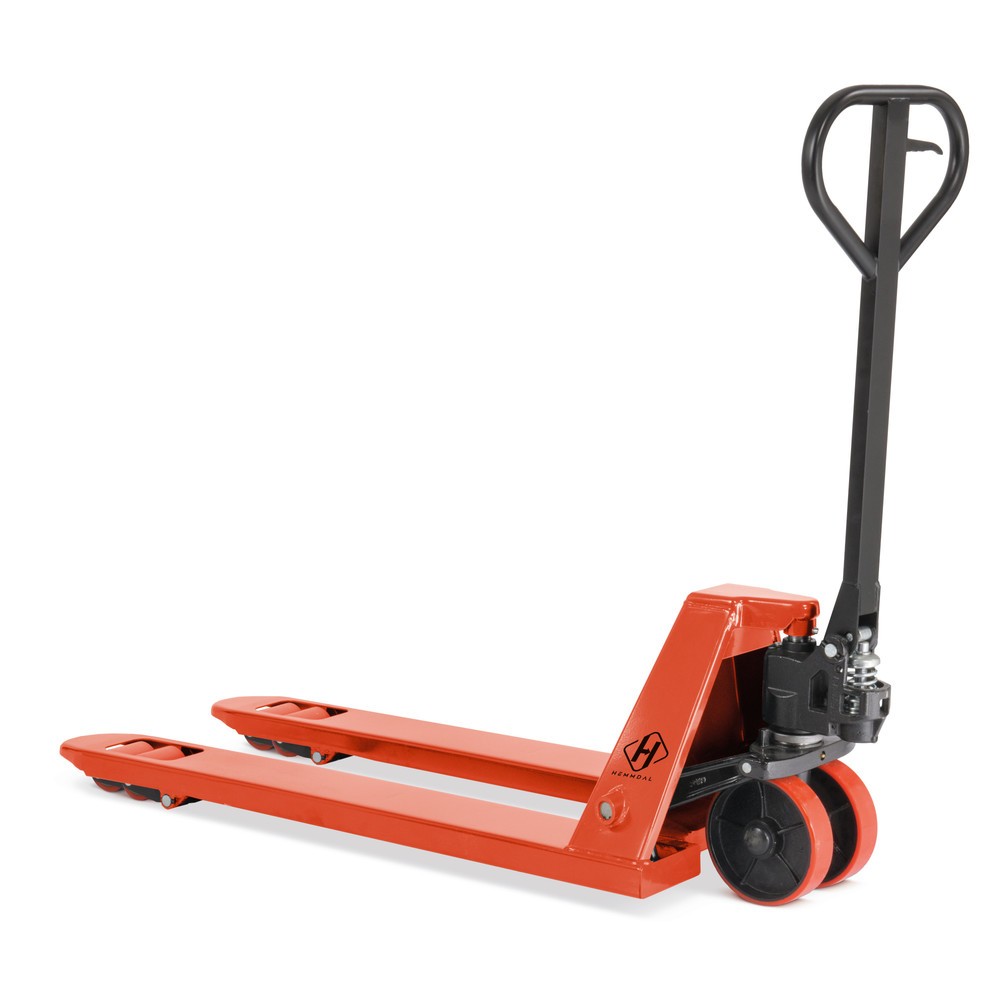 Produktabbildung: Handhubwagen HEMMDAL PTM 2.5, Tragfähigkeit 2.500 kg, Gabellänge 1.150 mm, Polyurethan, Tandemrollen