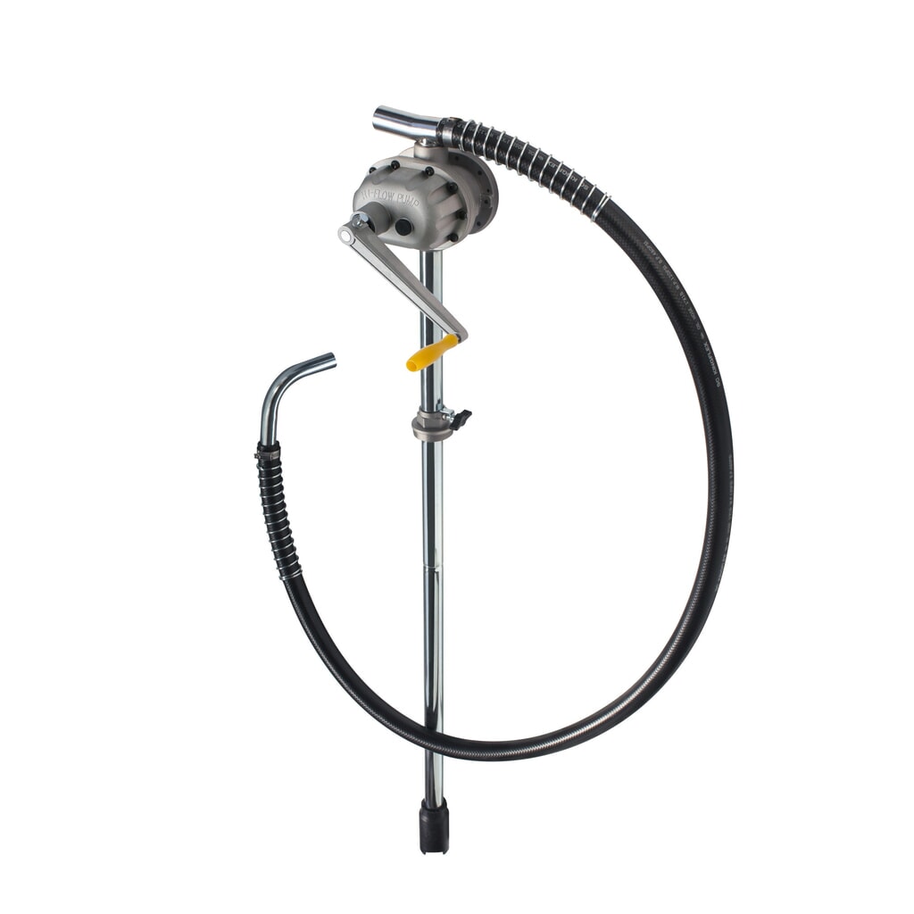 Handkurbelpumpe aus Aluminium und Stahl, NBR-Dichtungen, für Diesel und Öle bis 1.000 mPas Produktabbildung: Handkurbelpumpe aus Aluminium und Stahl, NBR-Dichtungen, für Diesel und Öle bis 1.000 mPas