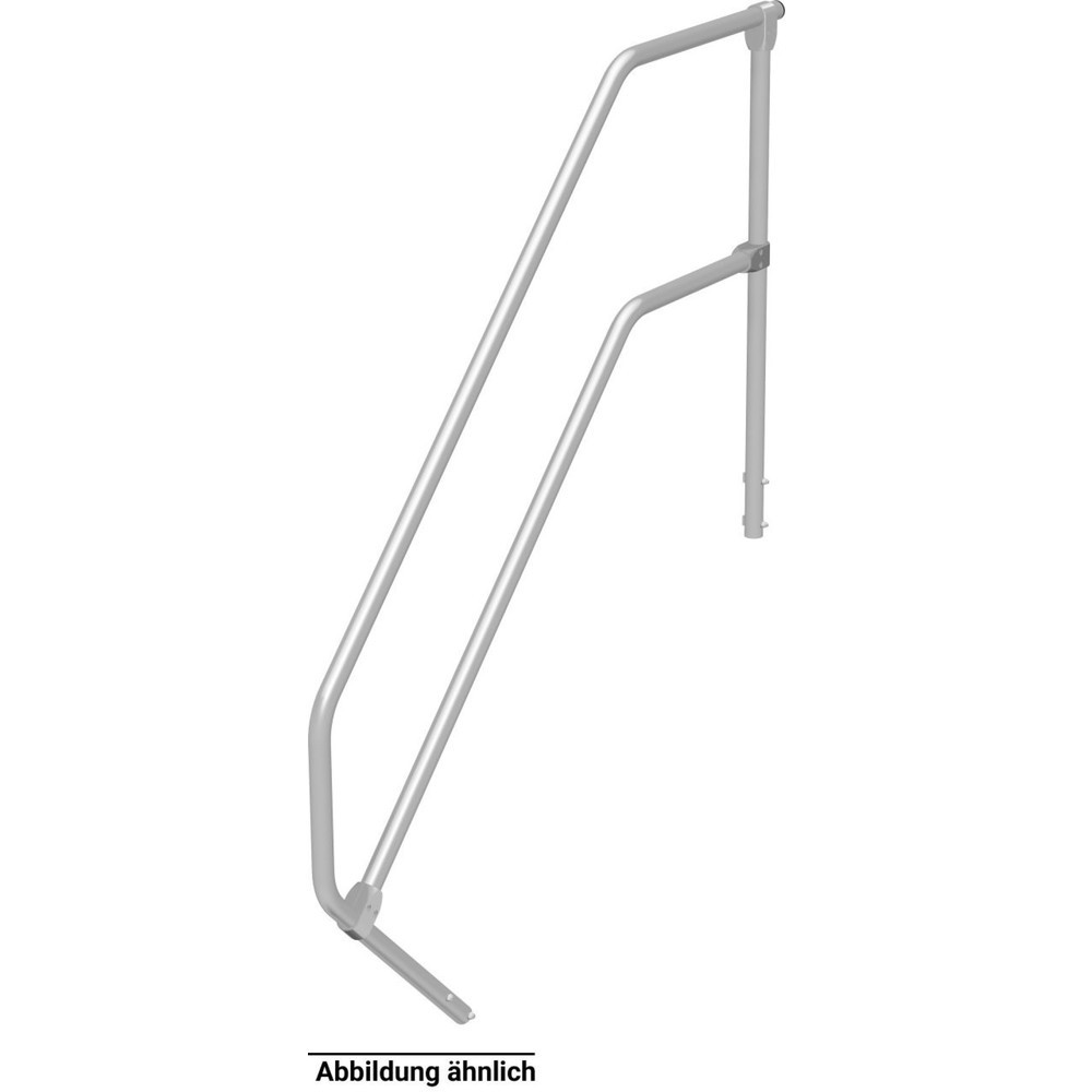 Produktabbildung: Handlauf mit Geländer für KRAUSE® Podesttreppe, für 2 Stufen