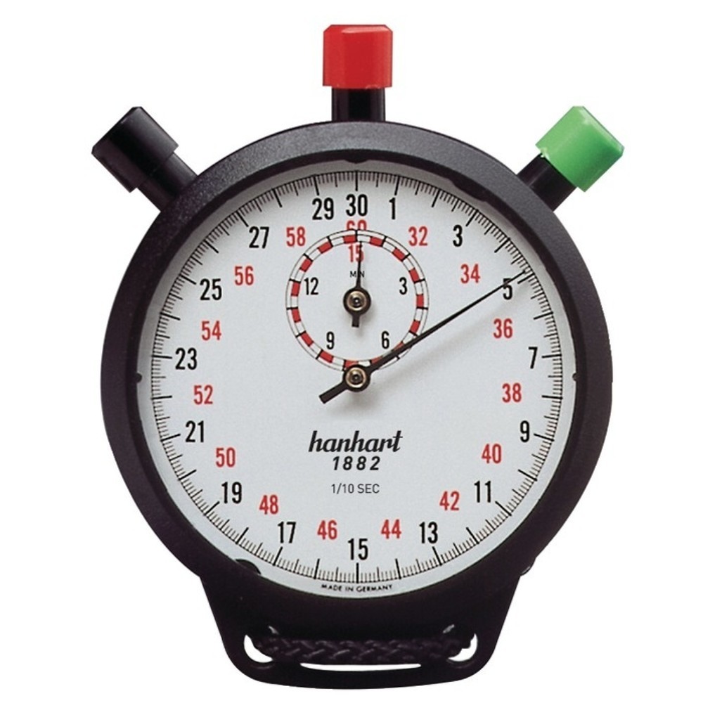Produktabbildung: HANHART Stoppuhr Amigo, mechanisch, 1/10 Sek. 15 Min.