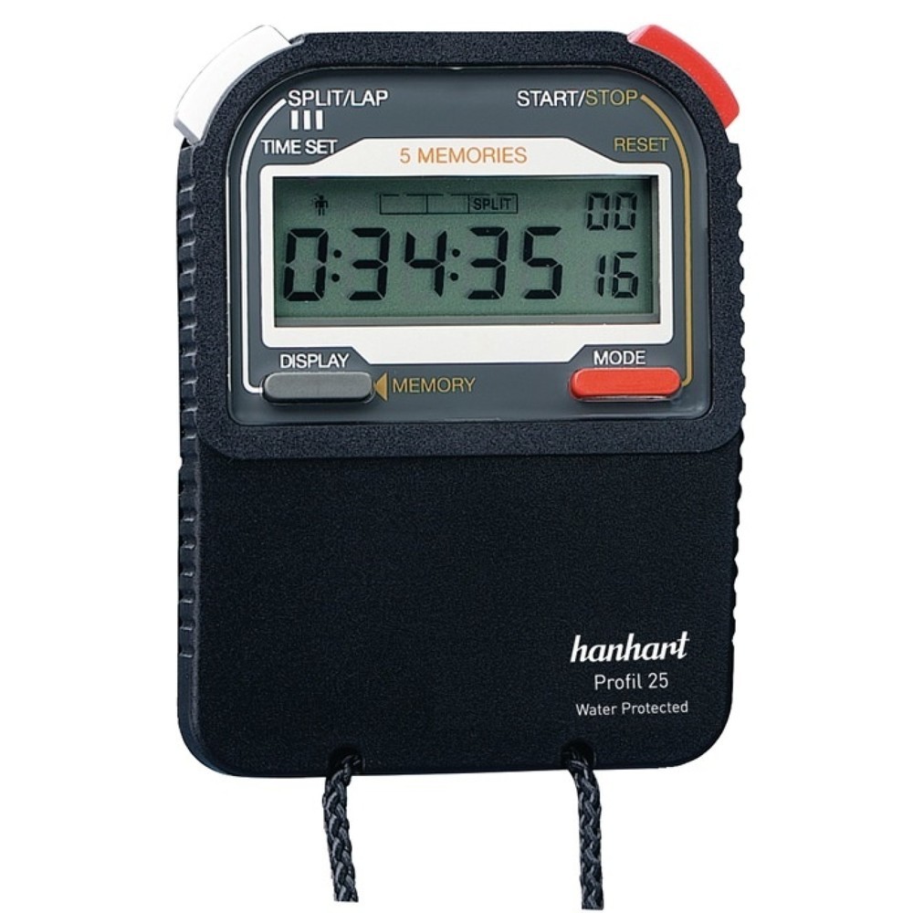 Produktabbildung: HANHART Stoppuhr Profil 25, digital, 1/100 Sek.