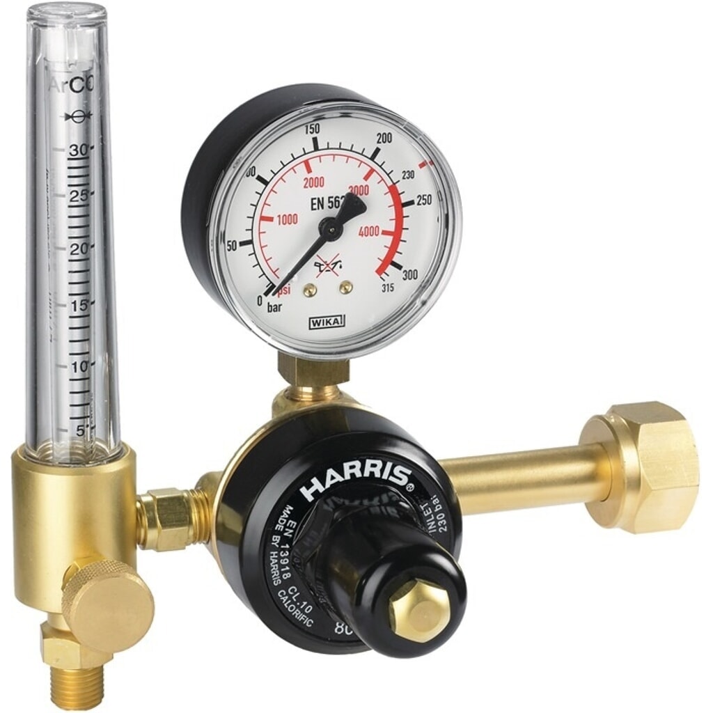 Produktabbildung: HARRIS Flaschendruckminderer 801, 200 bar 30 l/min, Argon / CO₂, W 21,8 x 1/14″ RH