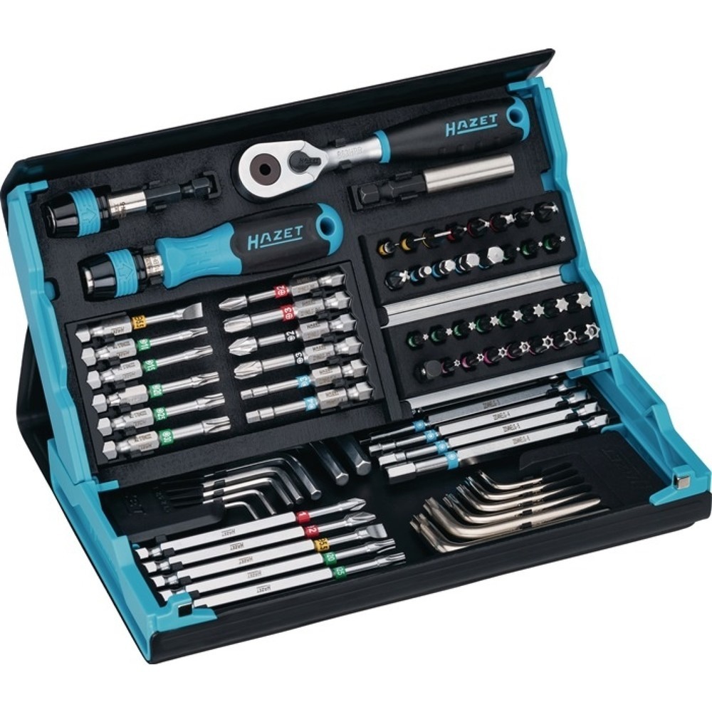 Produktabbildung: HAZET® Bitsortiment SmartCase 2200SC-31, 73-teilig, Schlitz/PH/PZD/TX/TX m.Zapfen/Innen-6Kt.