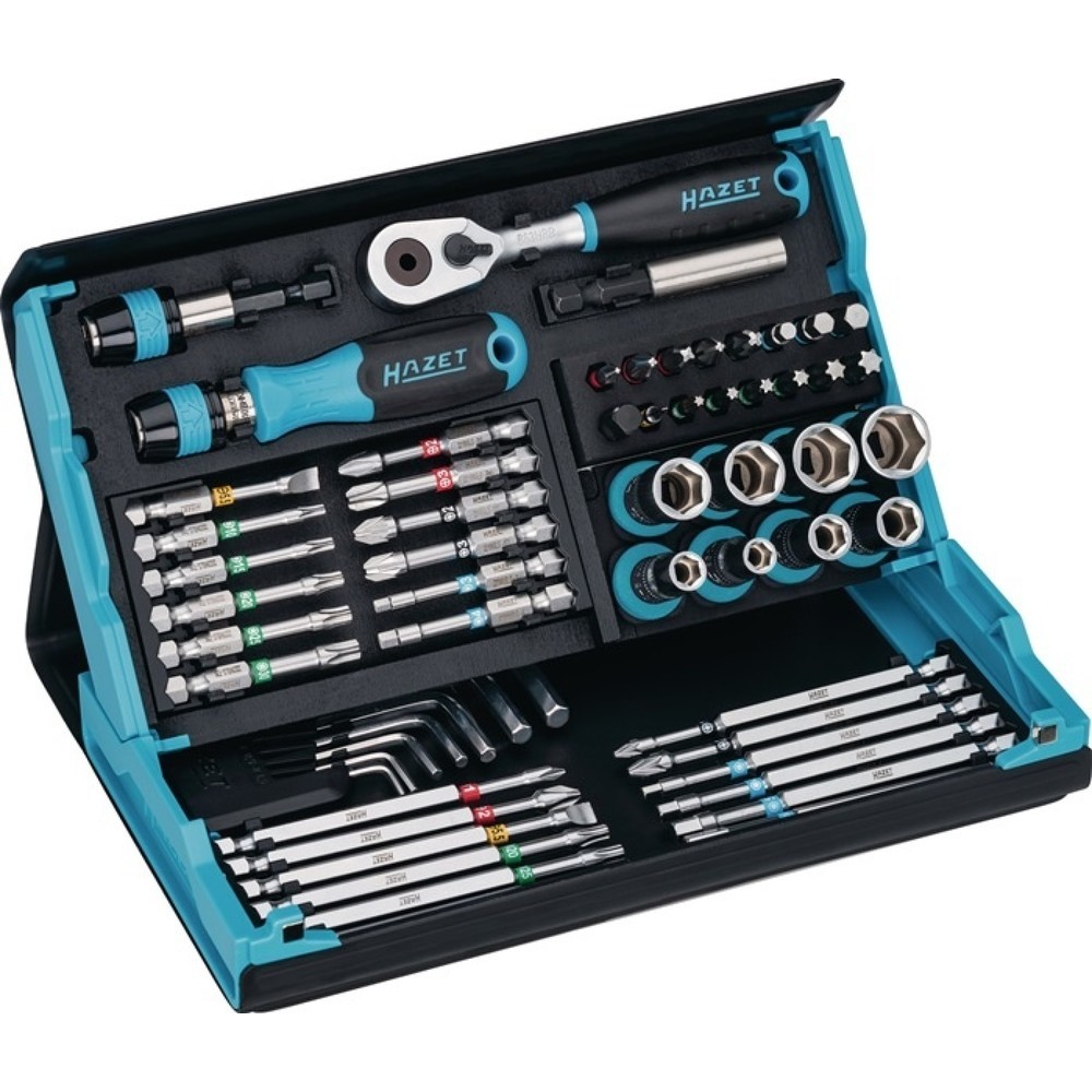 Produktabbildung: HAZET® Bitsortiment SmartCase 2200SC-32, 59-teilig, Schlitz/PH/PZD/TX/TX m.Zapfen/6Kt.