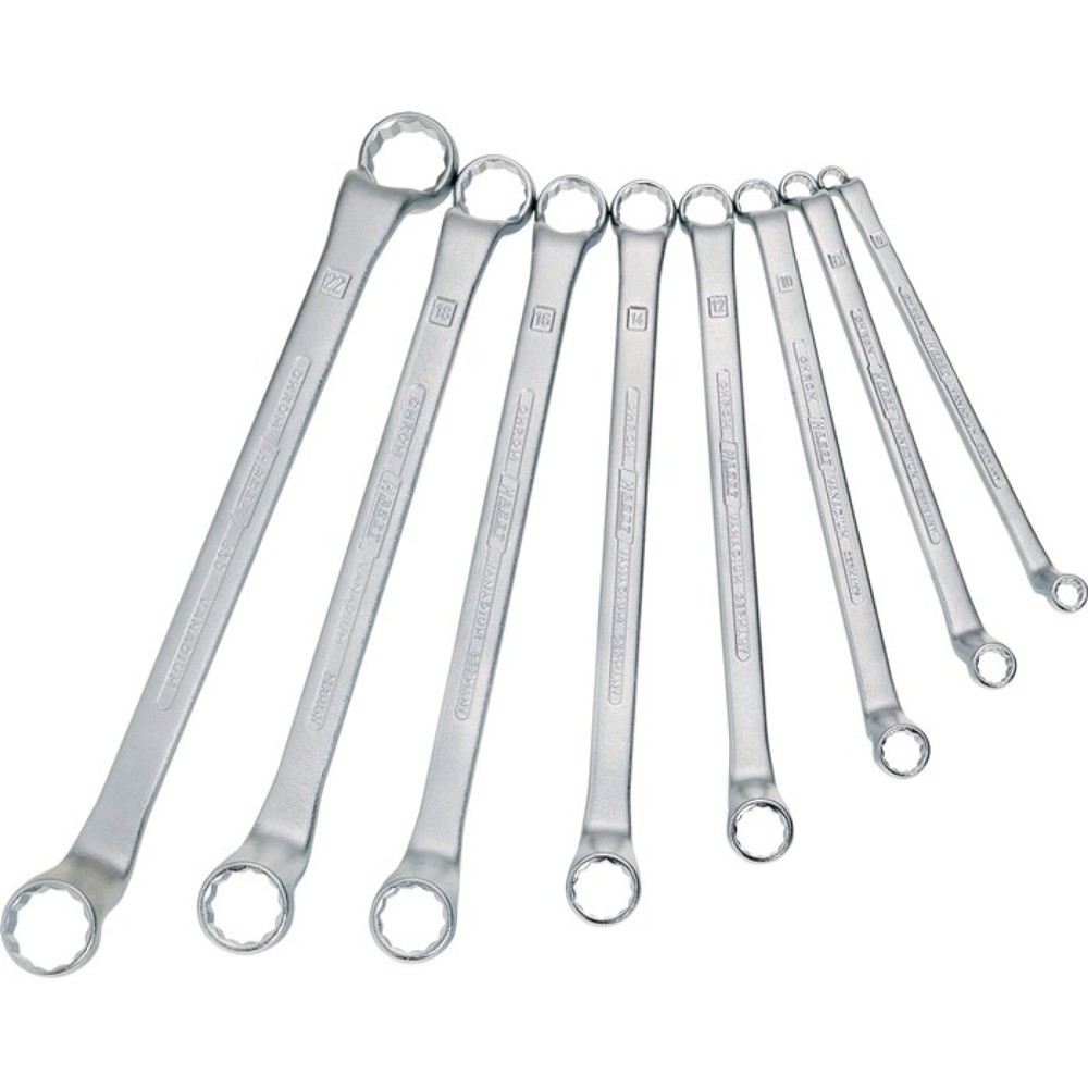 Produktabbildung: HAZET® Doppelringschlüsselsatz 630/12, 12-teilig Schlüsselweite 6 - 32 mm, tief gekröpft