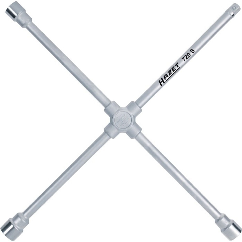 Produktabbildung: HAZET® Kreuzschlüssel 720 S, 24 x 27 x 32 x 20(3/4″ 4-kant), L750 mmxB750mm
