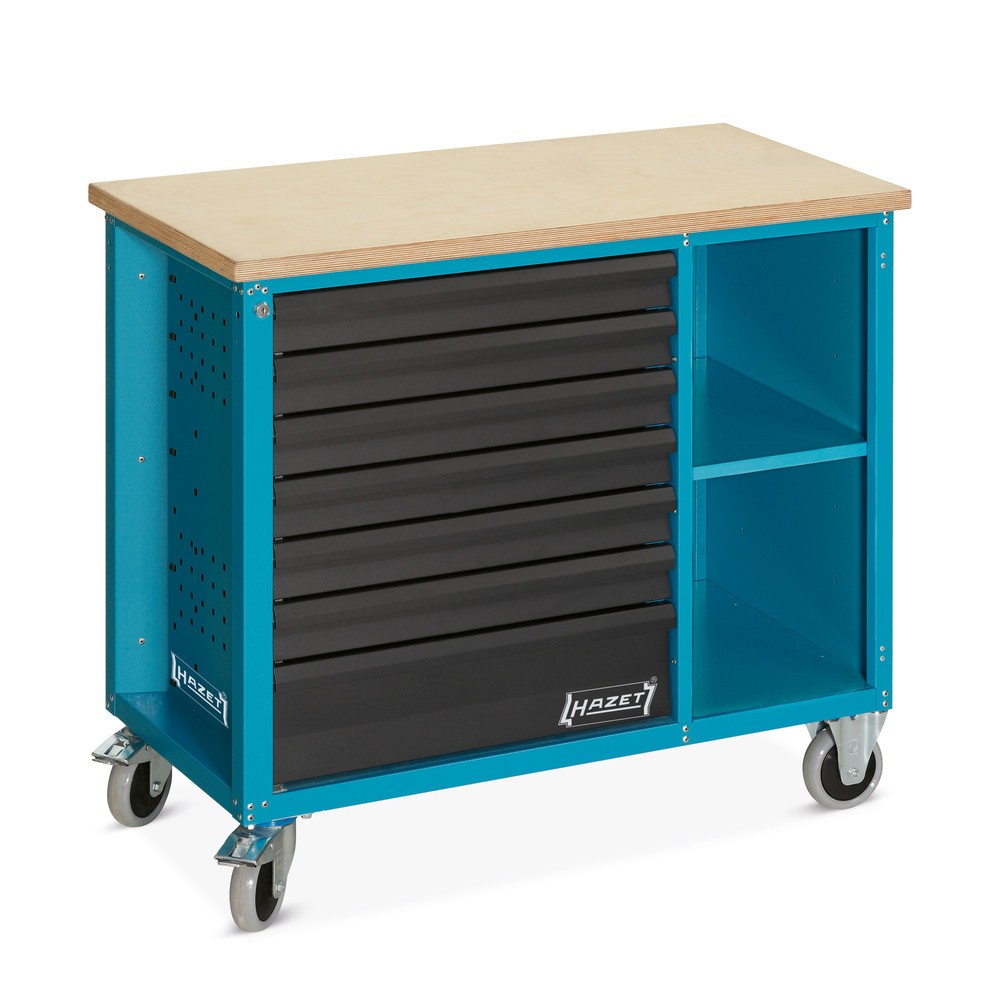 Produktabbildung: HAZET® Mobile Werkbank, 7 Schubladen, HxBxT 934 x 1.040 x 520 mm, inkl. Werkzeug