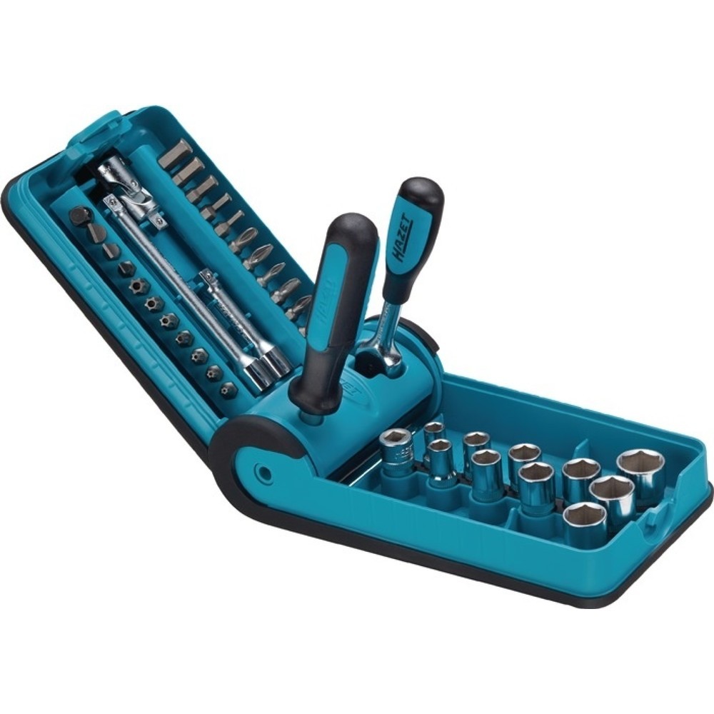 Produktabbildung: HAZET® Steckschlüsselsatz 856-1, 38-teilig 1/4 Zoll, Schlüsselweiten 5,5-14 mm