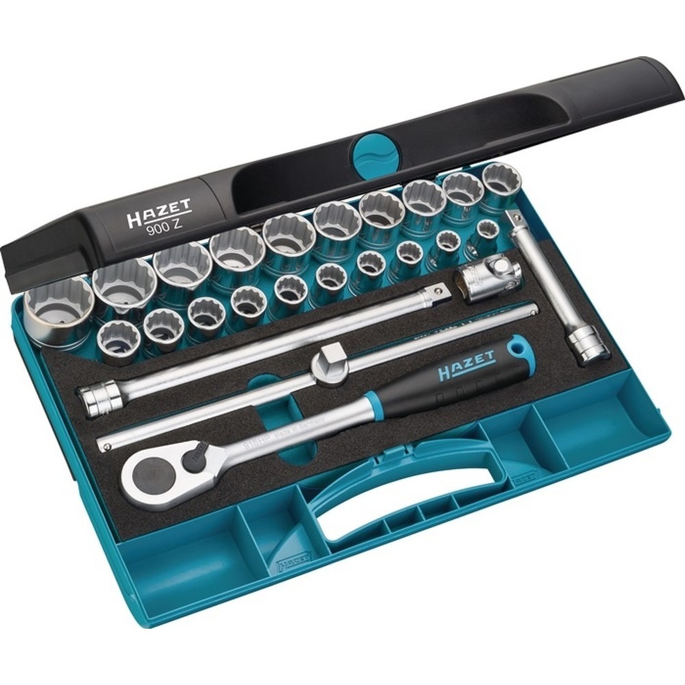 Produktabbildung: HAZET® Steckschlüsselsatz 900Z, 25-teilig 1/2 Zoll, Schlüsselweiten 10-32 mm