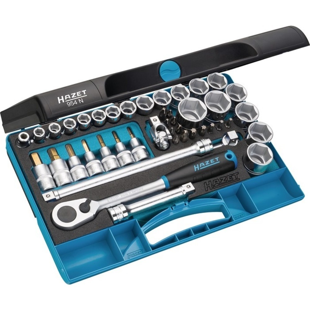 Produktabbildung: HAZET® Steckschlüsselsatz 954N, 44-teilig 1/2 Zoll, Schlüsselweiten 10-32 mm