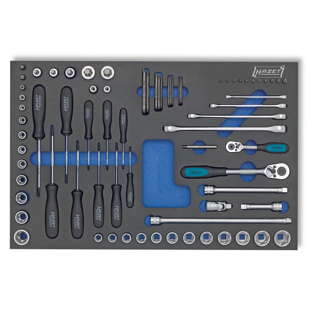 Produktabbildung: HAZET® Werkzeug-Satz, TORX-Doppel-Ringschlüssel u.a., 75-teilig