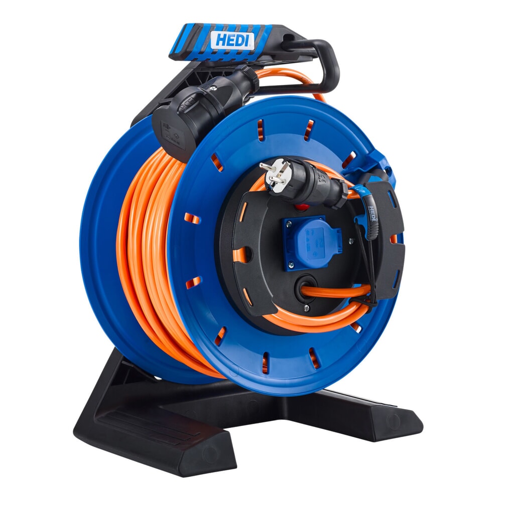 Produktabbildung: HEDI Gerätekabeltrommel Generation 7 Champion, mit Schleifring, H07BQ-F 3G2,5, IP54, 25 m