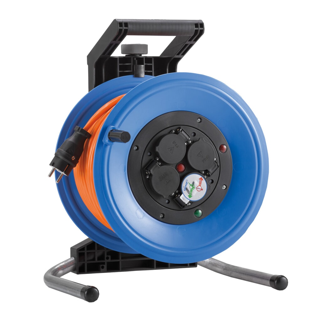 Produktabbildung: HEDI Kabeltrommel Professional Plus 320, H07BQ-F 3G1,5, IP44, 50 m, 4-fache Schuko-Steckdose