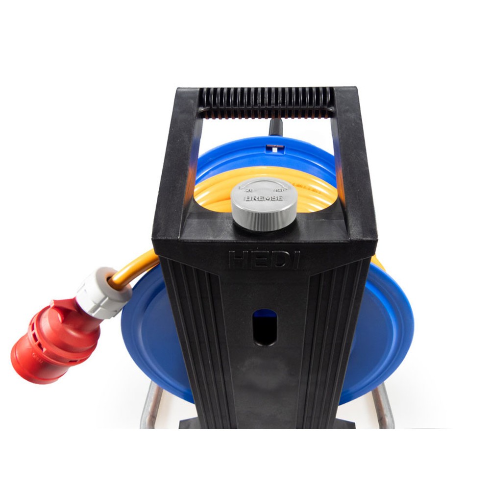 Produktabbildung Nr. 2: HEDI Kabeltrommel Professional Plus 320, H07BQ-F 5G2,5, IP44, 25 m, 1x CEE- u. 2x Schuko-Steckdose