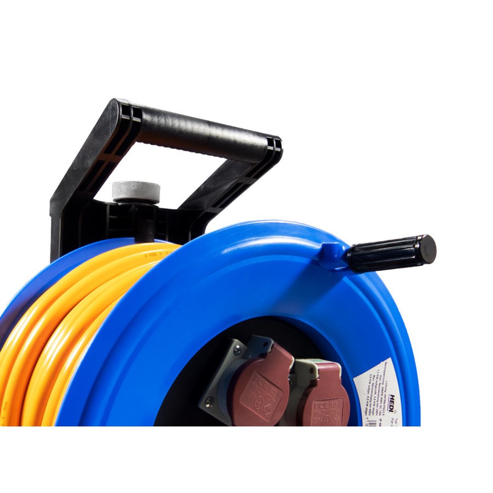 Produktabbildung Nr. 3: HEDI Kabeltrommel Professional Plus 320, H07BQ-F 5G2,5, IP44, 25 m, 1x CEE- u. 2x Schuko-Steckdose