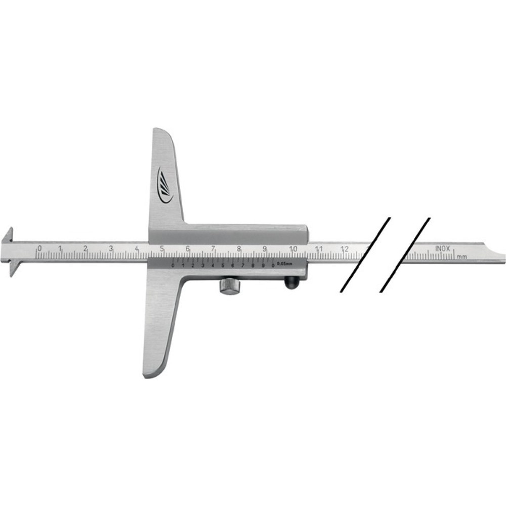 Produktabbildung: HELIOS PREISSER Tiefenmessschieber, abgesetzte Messschiene 8 x 3 mm, 200 mm