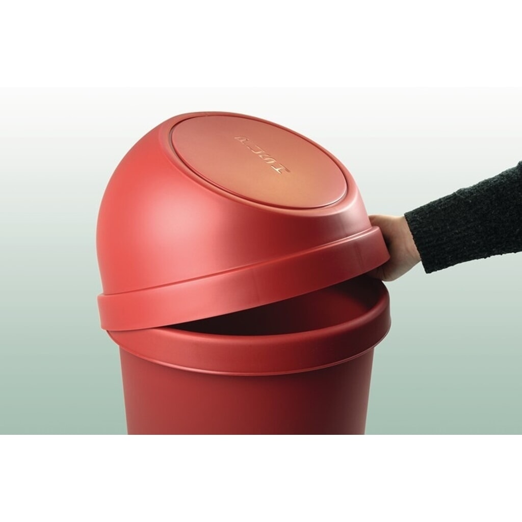 helit Abfallbehälter, 6 l lichtgrau, H375xØ214mm Produktabbildung Nr. 2: helit Abfallbehälter, 6 l lichtgrau, H375xØ214mm