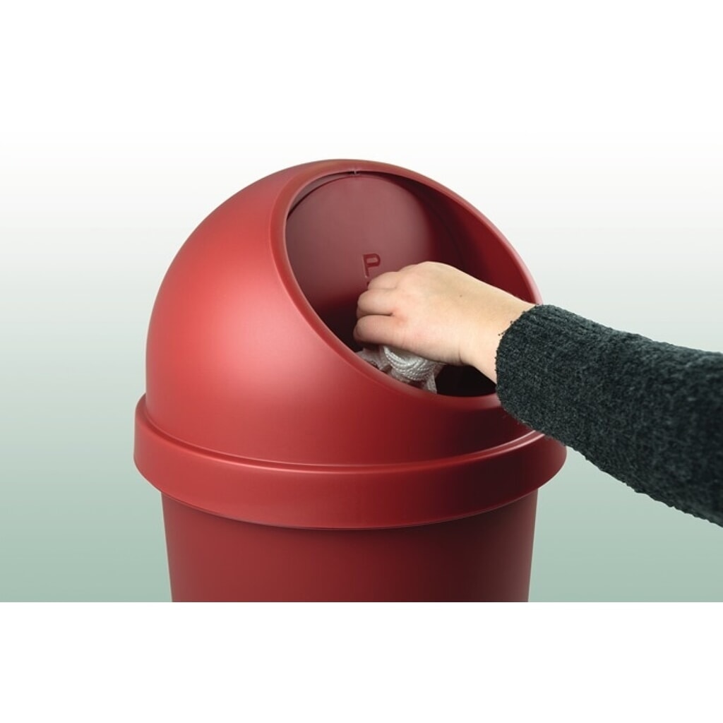 helit Abfallbehälter, 6 l lichtgrau, H375xØ214mm Produktabbildung Nr. 3: helit Abfallbehälter, 6 l lichtgrau, H375xØ214mm