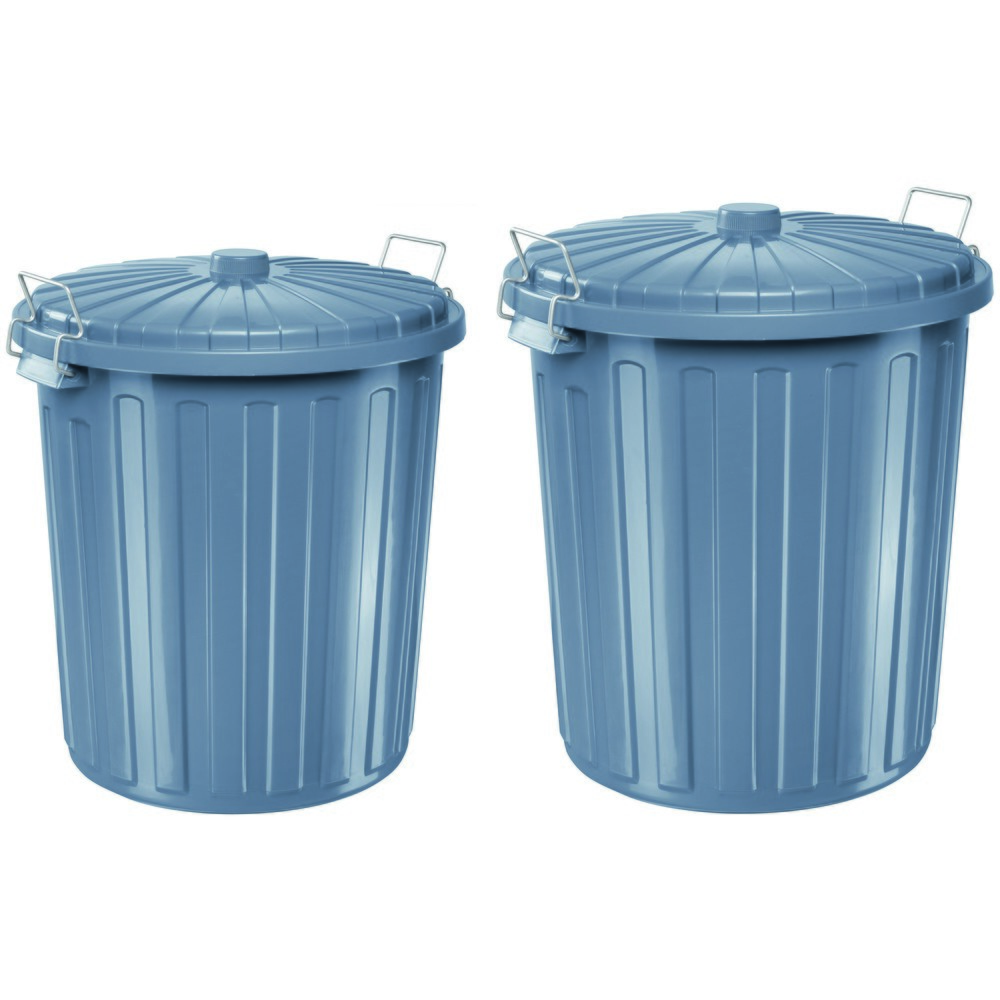 Produktabbildung Nr. 2: helit Abfalltonne mit Deckel, 73L - grau