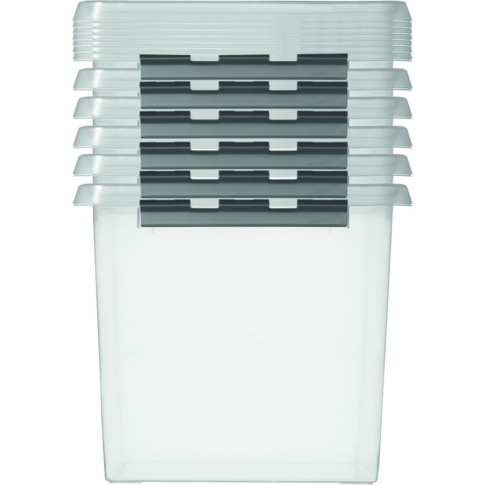 Produktabbildung Nr. 2: helit Aufbewahrungsbox "the q-line", mit Deckel, 52 Liter, transparent