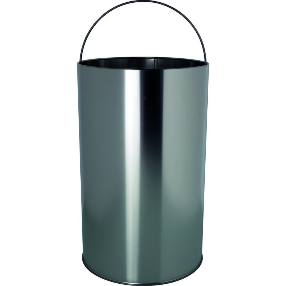 Produktabbildung Nr. 3: helit Push-Abfallbehälter "the dome“, 30 Liter, mittelgrau