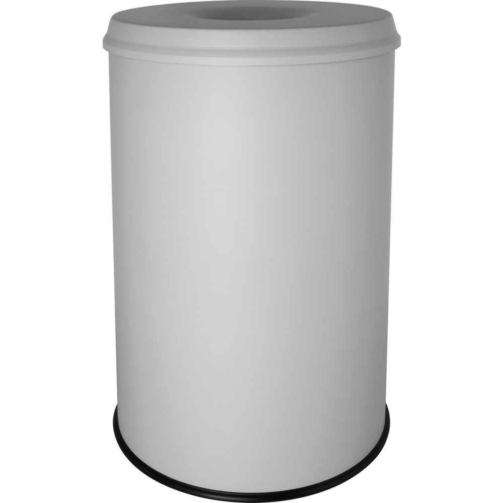 Produktabbildung Nr. 1: helit Sicherheitspapierkorb "the guardian“, 30 Liter, flammenhemmender Löschkopf, lichtgrau