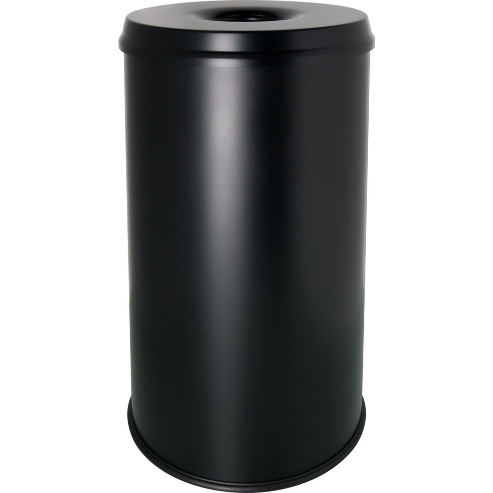 Produktabbildung: helit Sicherheitspapierkorb "the guardian“, 50 Liter, flammenhemmender Löschkopf, schwarz