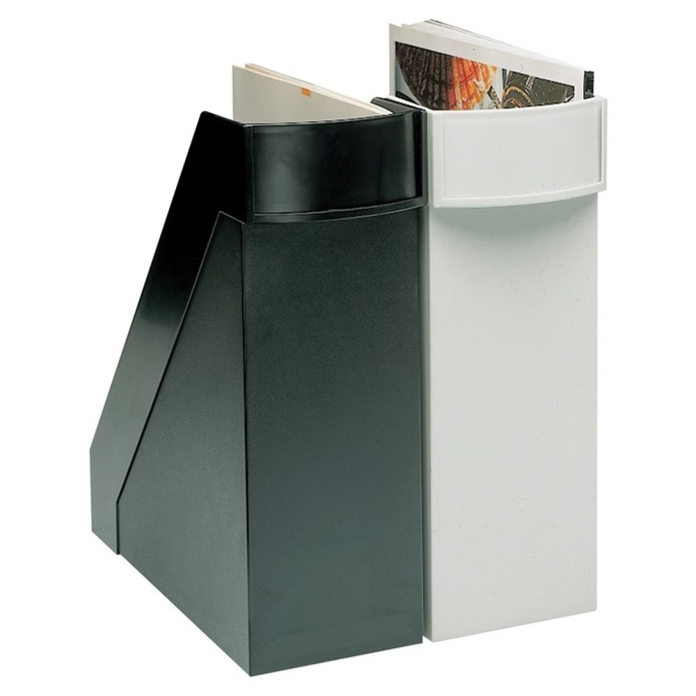 Produktabbildung: helit Stehsammler, Kunststoff lichtgrau, DIN A4 H290xB100xT270 mm