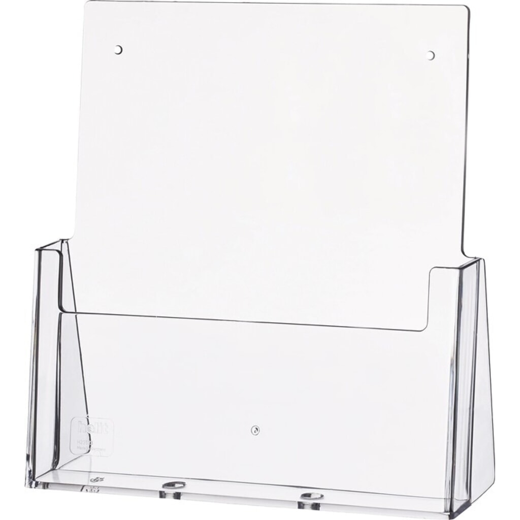 helit Tischprospekthalter, Kunststoff transparent, DIN A4 hoch, freistehend Produktabbildung: helit Tischprospekthalter, Kunststoff transparent, DIN A4 hoch, freistehend
