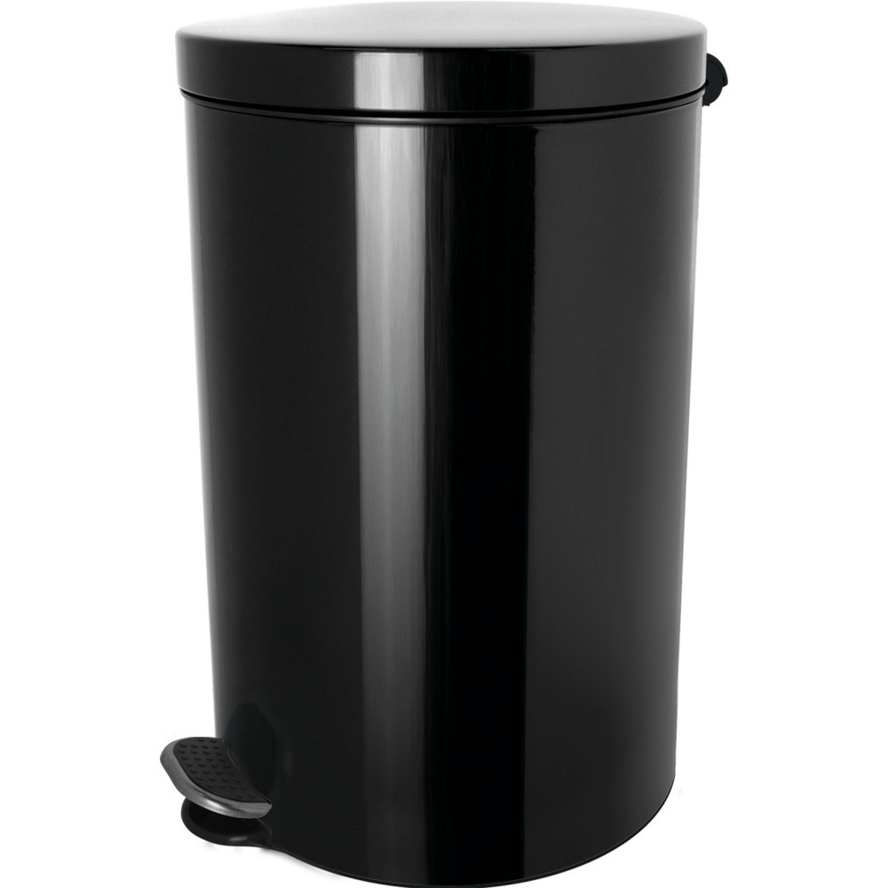 Produktabbildung Nr. 1: helit Tretabfallbehälter "the knight“, 3 Liter, Silberionen-Beschichtung, schwarz