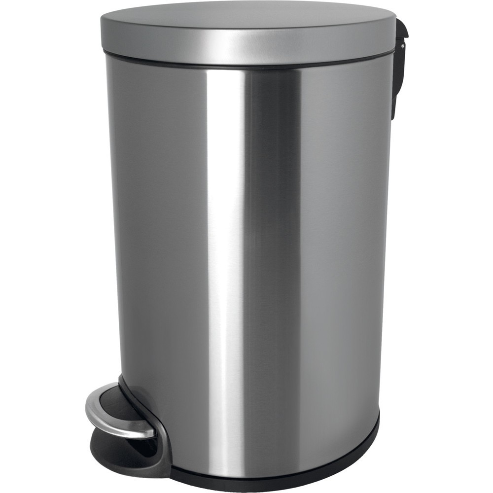 Produktabbildung Nr. 1: helit Tret-Abfallbehälter "the silent", 5 Liter, Edelstahl