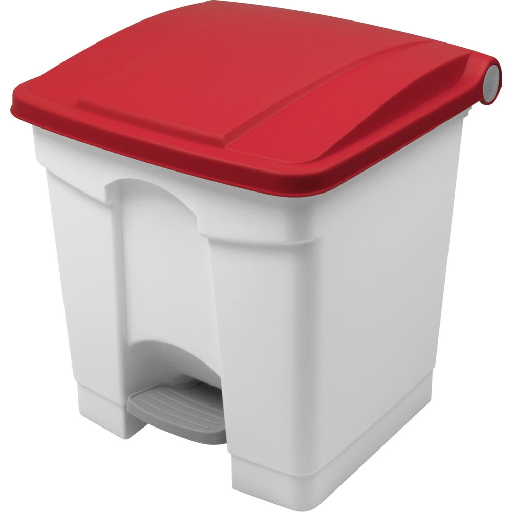 Produktabbildung Nr. 1: helit Tret-Abfallbehälter "the step“, 30 Liter, rot