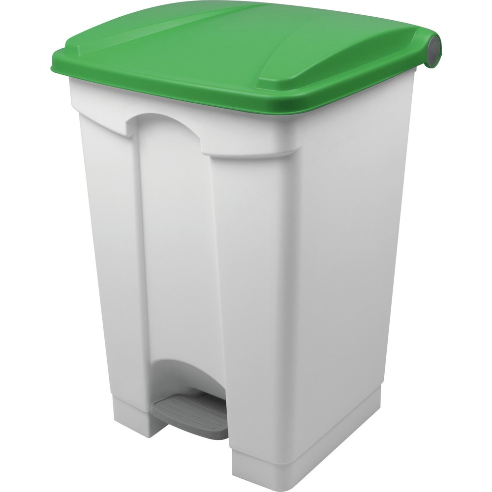 Produktabbildung: helit Tret-Abfallbehälter "the step“, 45 Liter, grün