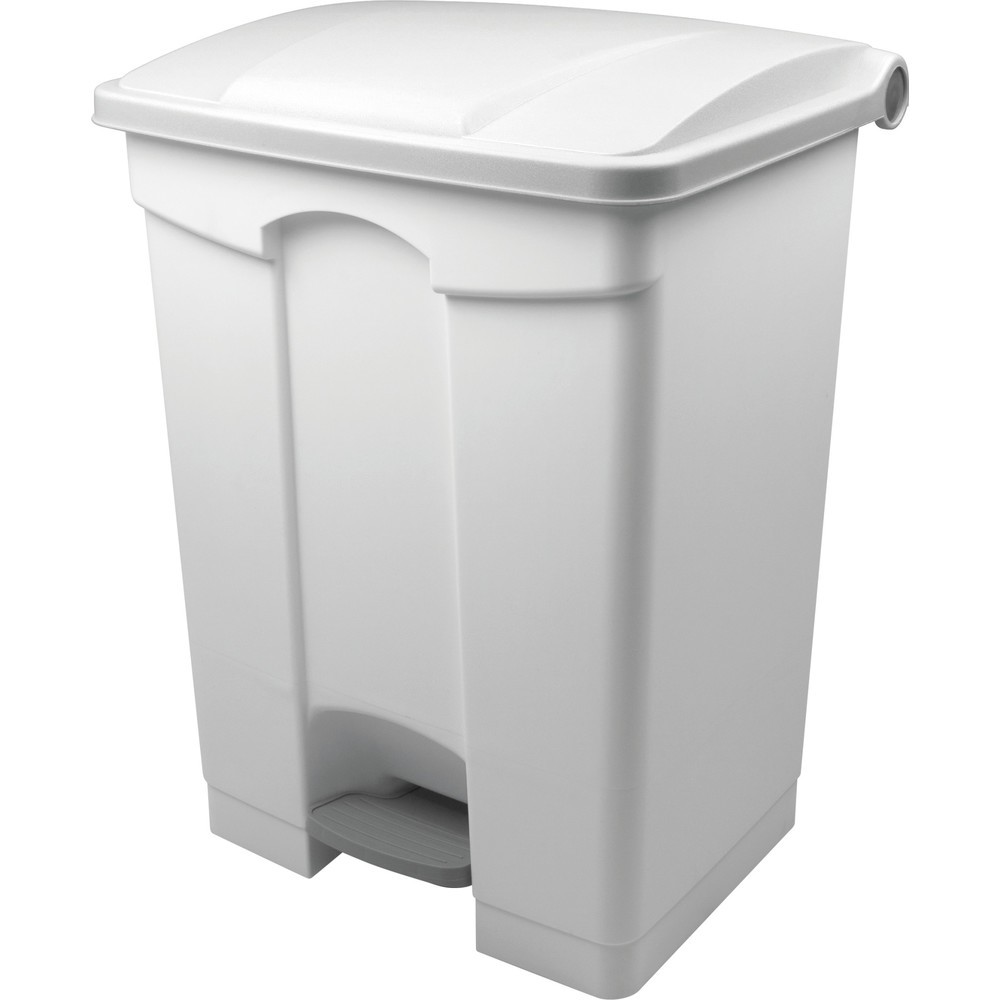 Produktabbildung Nr. 1: helit Tret-Abfallbehälter "the step“, 70 Liter, weiß