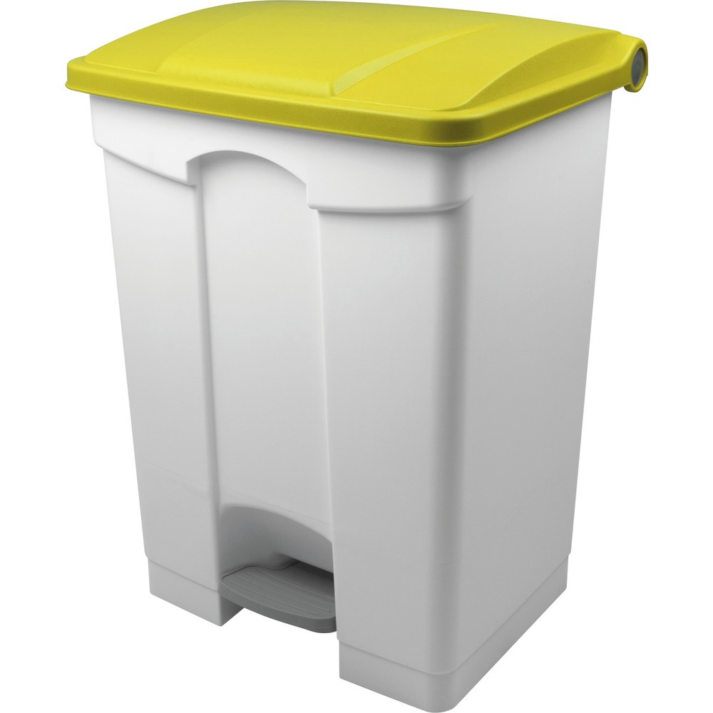 Produktabbildung Nr. 1: helit Tret-Abfallbehälter "the step“, 70 Liter, gelb
