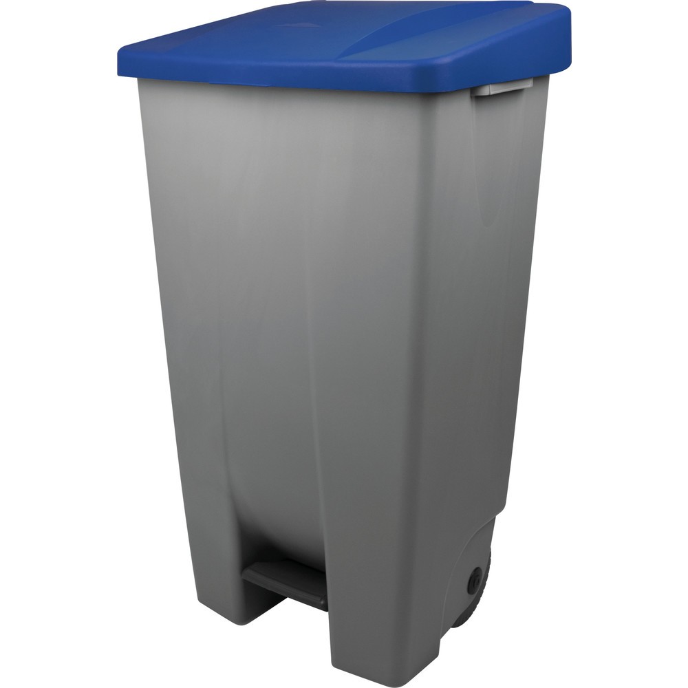 Produktabbildung Nr. 1: helit Tret-Abfallbehälter "the step chief“, 120 Liter, blau