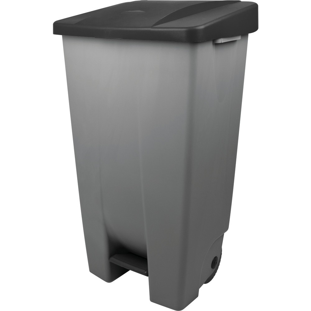 Produktabbildung Nr. 1: helit Tret-Abfallbehälter "the step chief“, 120 Liter, schwarz