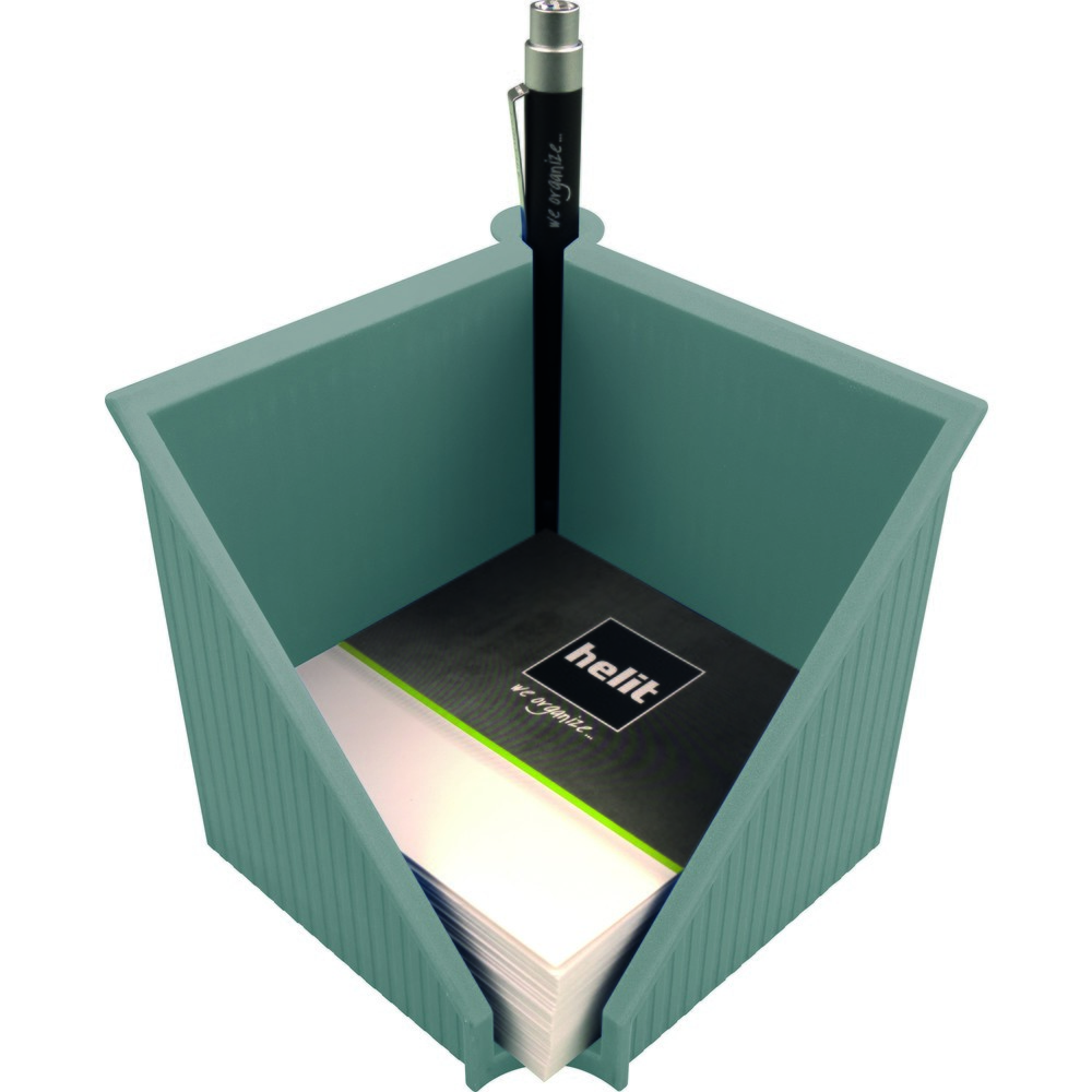 Produktabbildung: helit Zettelkasten "the green cube line"  - lichtgrau