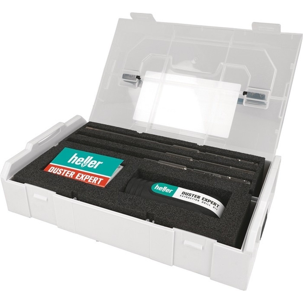 Produktabbildung: HELLER Absaugbohrersatz Duster Expert 3-tlg.SDS-plus Ku.-Box