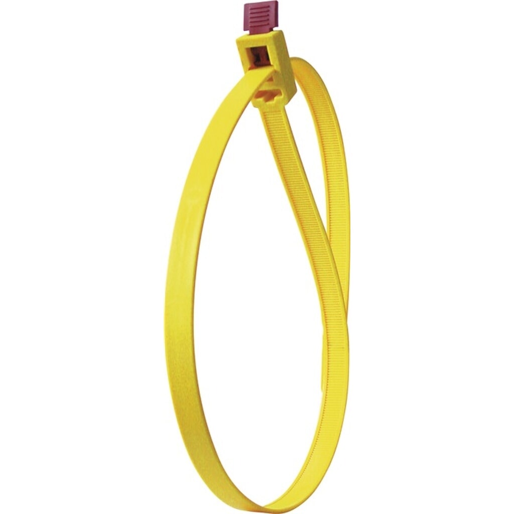 HELLERMANNTYTON Kabelbinder SpeedyTie L.750mm B.12mm PA gelb 5St./Btl Produktabbildung: HELLERMANNTYTON Kabelbinder SpeedyTie L.750mm B.12mm PA gelb 5St./Btl