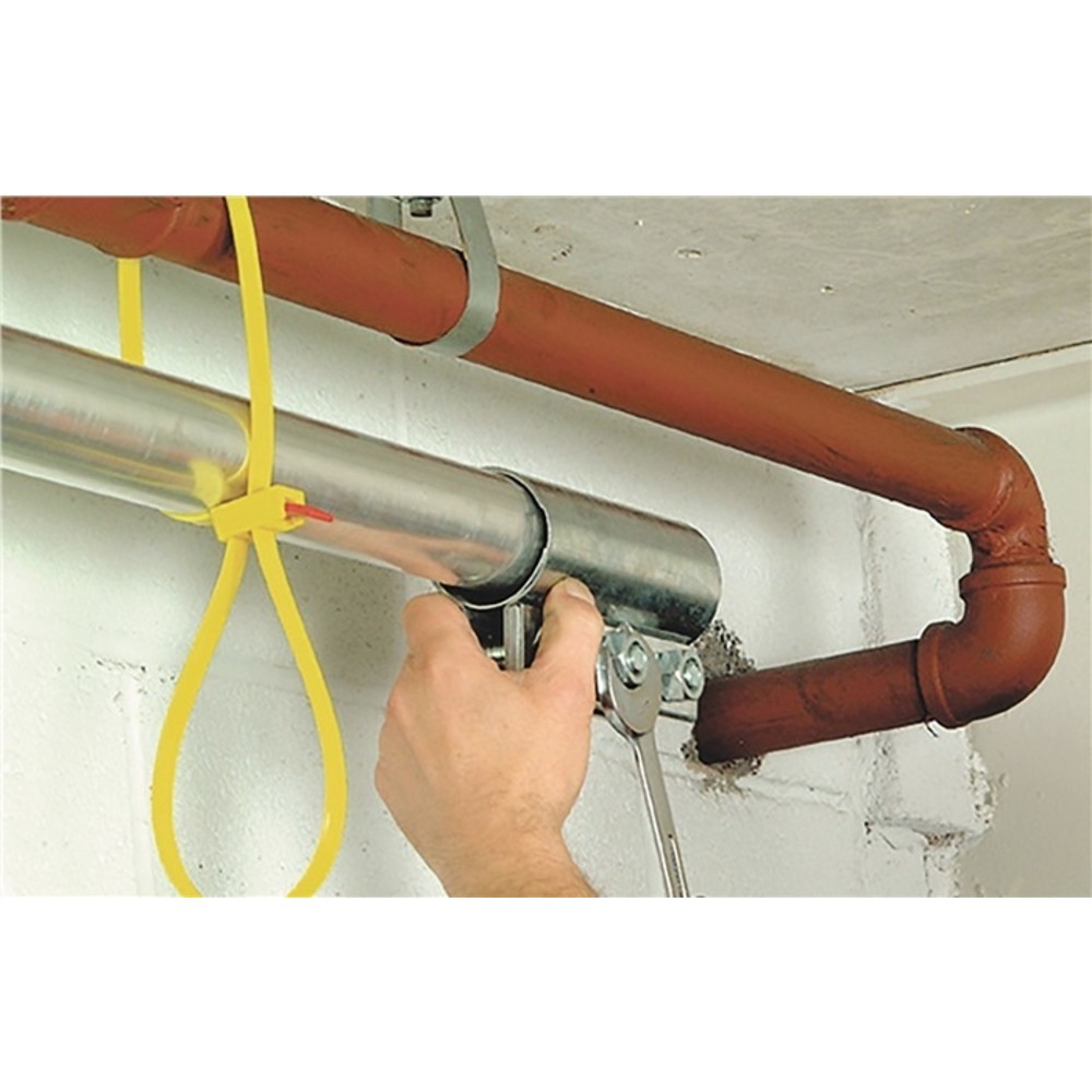 Produktabbildung Nr. 4: HELLERMANNTYTON Kabelbinder SpeedyTie L.750mm B.12mm PA gelb 5St./Btl
