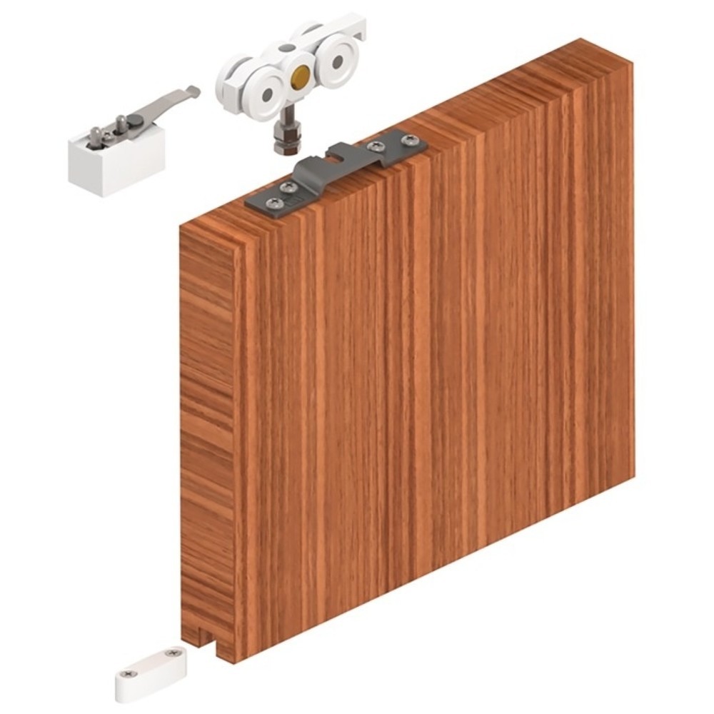Produktabbildung: HELM Schiebesystem 140, Holztüren ab 30 mm Komplettgarnitur, 140 kg