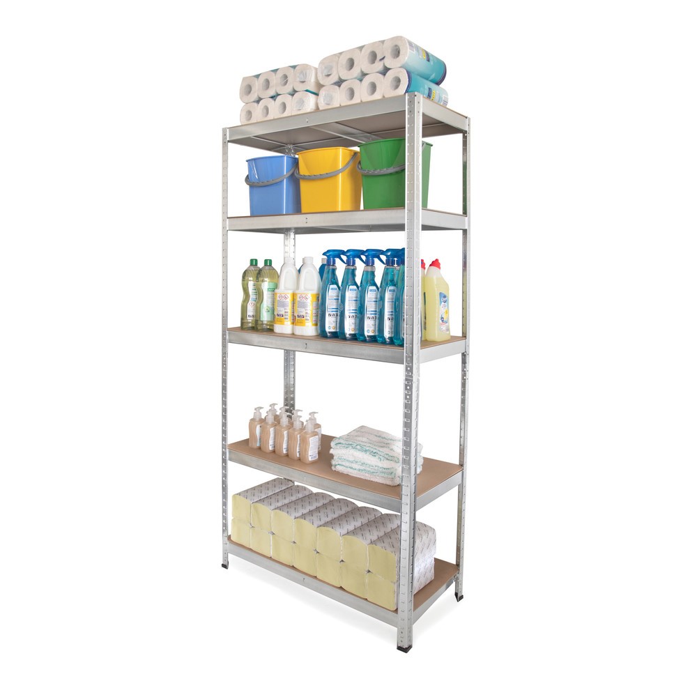 Produktabbildung Nr. 9: HEMMDAL 2er Set Fachbodenregal, verzinkt, Fachlast 175 kg, HxBxT 1.800 x 900 x 400 mm