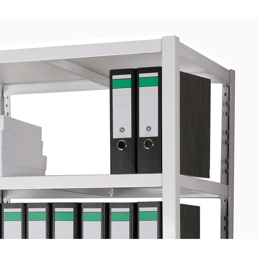 Produktabbildung Nr. 3: HEMMDAL Aktenregal, Stecksystem, HxBxT 1.800 x 900 x 300 mm, 5 HDF-Böden, Fachlast 150 kg, max. 55 Ordner, weiß