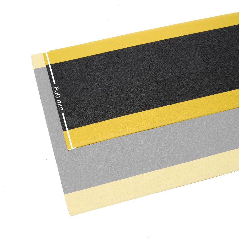 Produktabbildung Nr. 7: HEMMDAL Anti-Ermüdungsmatte ErgoSoft Classic, texturiert, 1-lagig, BxL 600 x 600 mm, schwarz/gelb