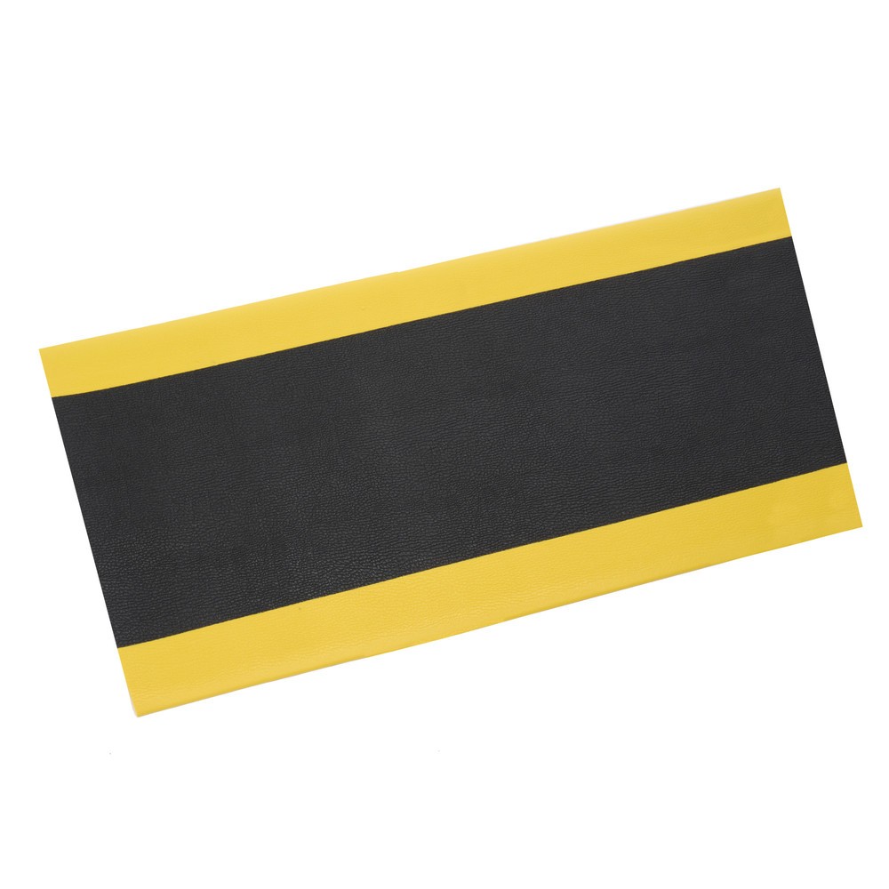 Produktabbildung: HEMMDAL Anti-Ermüdungsmatte ErgoSoft Classic, texturiert, 1-lagig, BxL 600 x 1.500 mm, schwarz/gelb